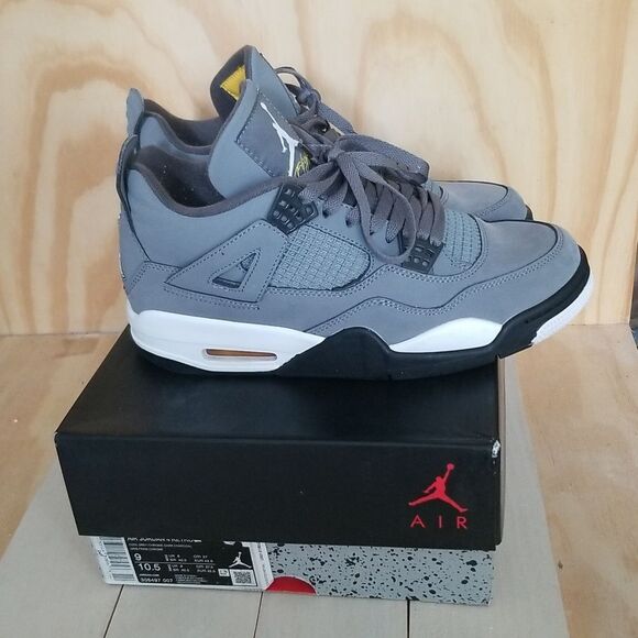 Air Jordan 4 Retro "COOL GREY" 2019 - Mens size 9, Wmn's 10 1/2 With Box - Picture 5 of 11